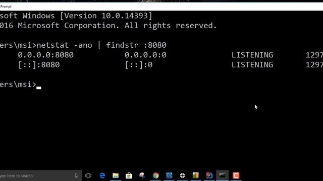 Kill Process running on port 8080 on windows смотреть онлайн