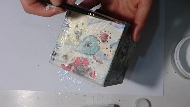 Tutorial: Box Christmas - Decoupage & Embossing смотреть онлайн