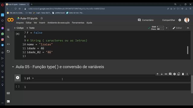 Curso Python - aula 05 - Função type() e conversão de variáveis смотреть онлайн