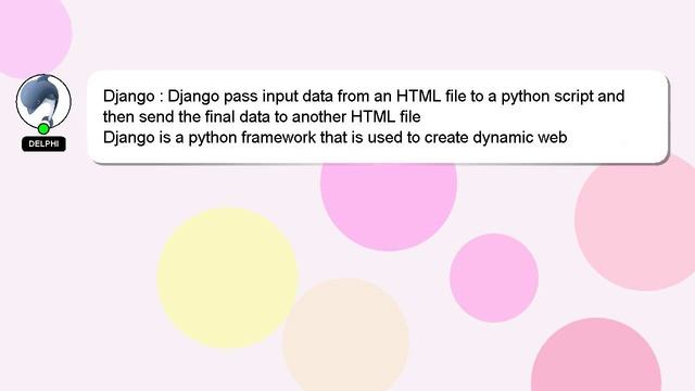 Django : Django pass input data from an HTML file to a python script and then send the final data t смотреть онлайн