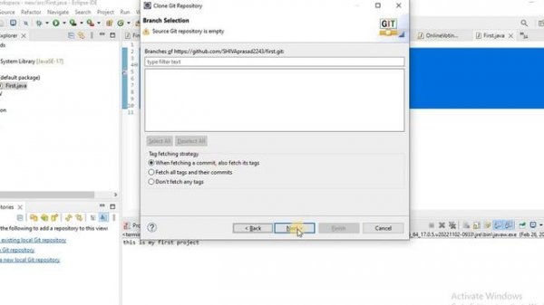 eclipse code into github //How to fix 'Cant connect to any URI: https://github.com/*/Github.git