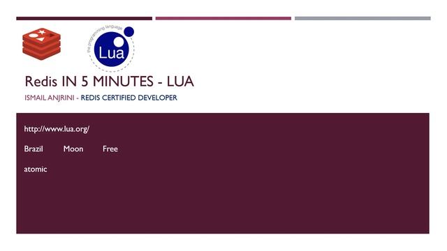 Redis in 5 minutes - LUA 01 смотреть онлайн