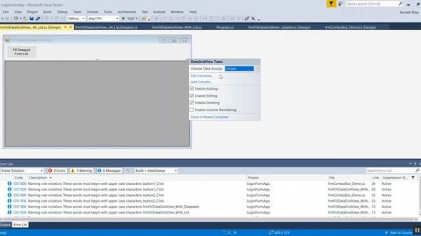 How to fill datagridview from List using c#