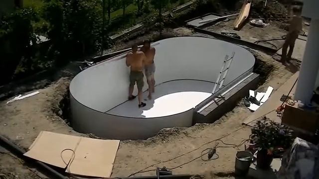 Установка бассейна SummerFun овал смотреть онлайн