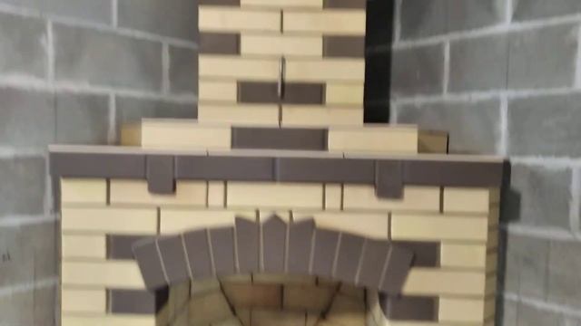 Угловой камин "Аннушка" из 5 -ти видов кирпича ??? Всё готово. смотреть онлайн