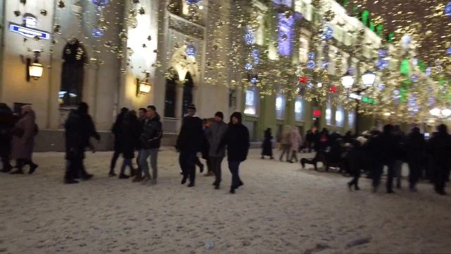 Новогодняя Москва 2022 Никольская улица смотреть онлайн