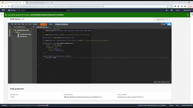 AWS API - Lambda SDK for PHP - method PublishLayerVersion() | Commit PHP Include Layer from GitHub смотреть онлайн