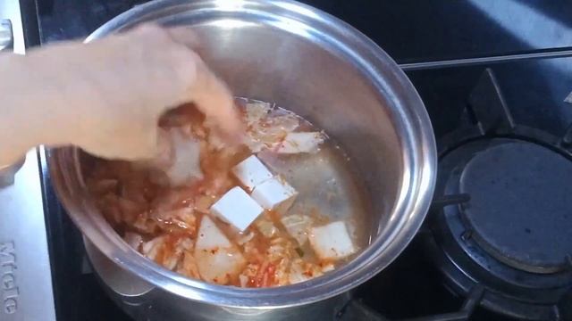 Tofu & Kimchi Miso Soup