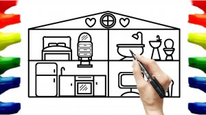 Как нарисовать дом для куклы