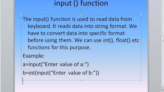 Input output function in Python смотреть онлайн