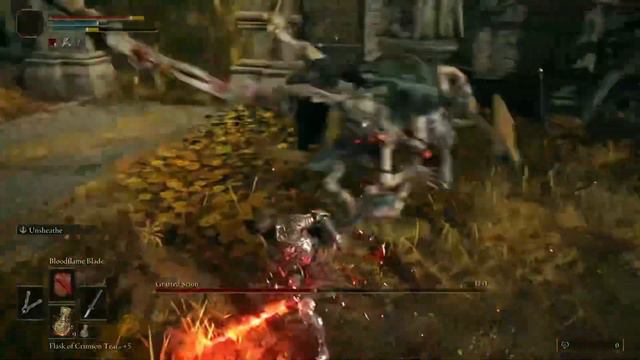 ELDEN RING Grafted Scion boss with Bloodflame Nagakiba смотреть онлайн