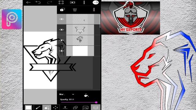 tutorial logo esport | cara membuat logo esport singa keren di android смотреть онлайн