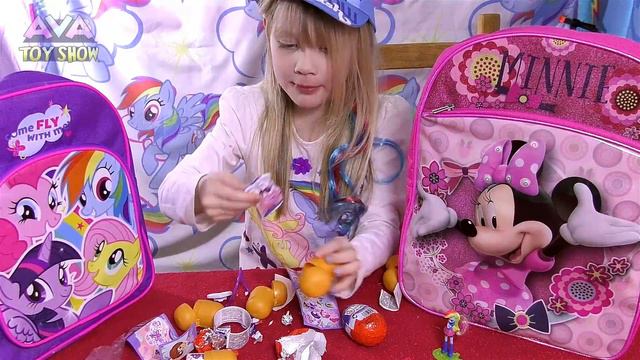 My Little Pony Equestria Girls Kinder Surprise Eggs opening on Ava Toy Show смотреть онлайн