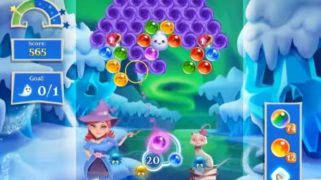 Bubble Witch 2 Saga Level 1909 with no booster & 6 bubbles left смотреть онлайн
