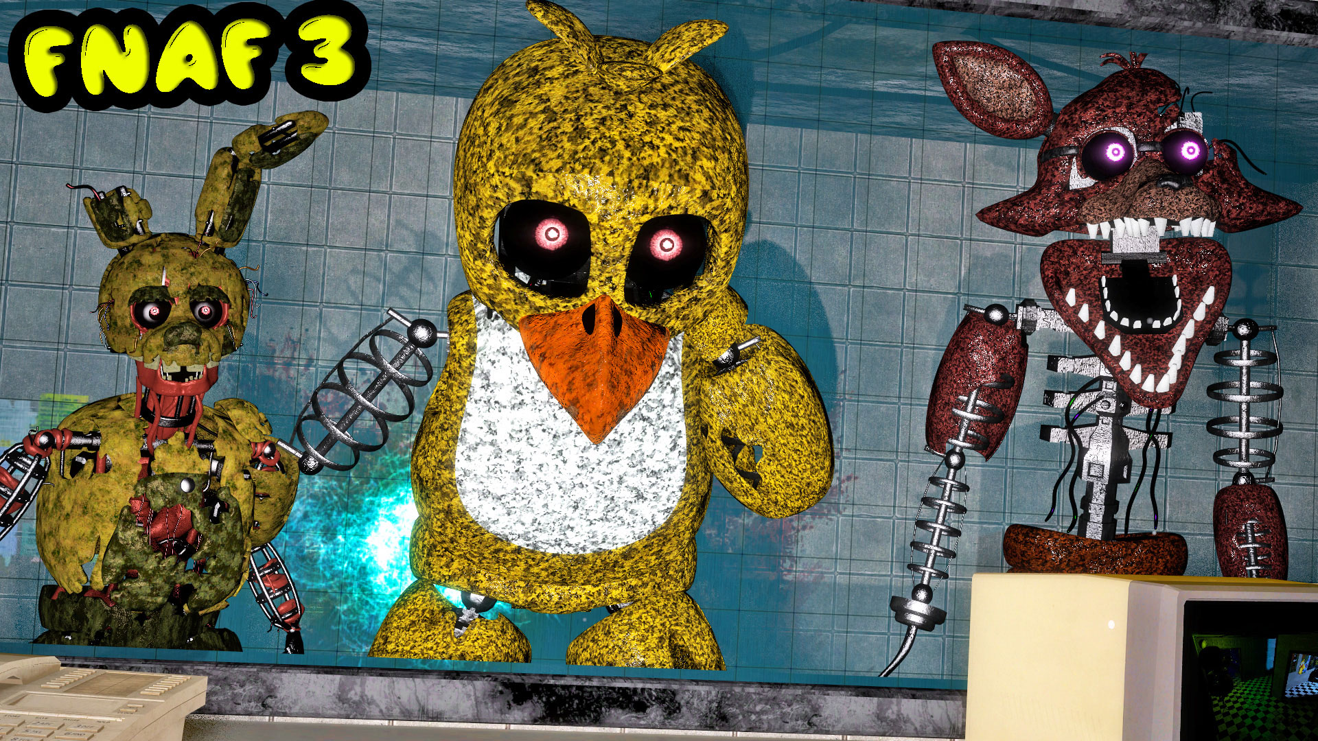 СТРАШНЫЕ АНИМАТРОНИКИ ФНАФ 3 КООП || Garry's Mod FNAF 3 COOP смотреть онлайн