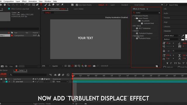 Turbulent Displace text effect | After Effects смотреть онлайн