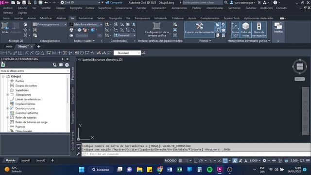 Activar barra de herramientas flotantes de Autocad en Civil 3D 2023 смотреть онлайн