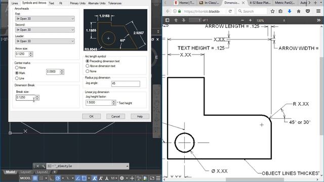 Decimals vs Fractions Dimensional Styles in AutoCAD 2019 смотреть онлайн