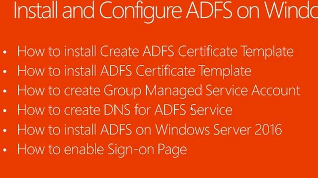 Install and Configure ADFS Step by Step - Server 2016 смотреть онлайн