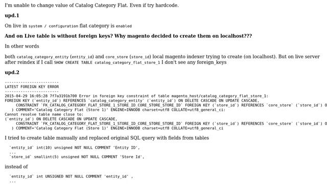 Magento: Unable to reindex flat category смотреть онлайн