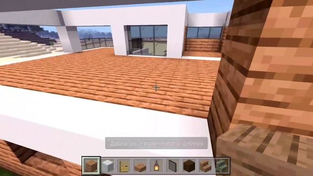 Красивый дом в стиле хай-тек в майнкрафте #minecraft Minecraft. смотреть онлайн