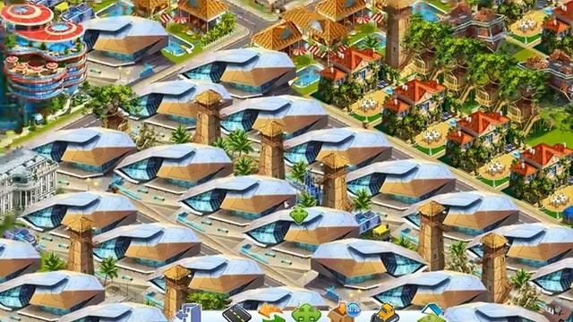 Здания и дороги в игре Тропический остров смотреть онлайн