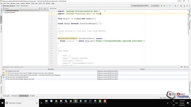 Flutter Tutorial - 13.Working with Json Advanced смотреть онлайн