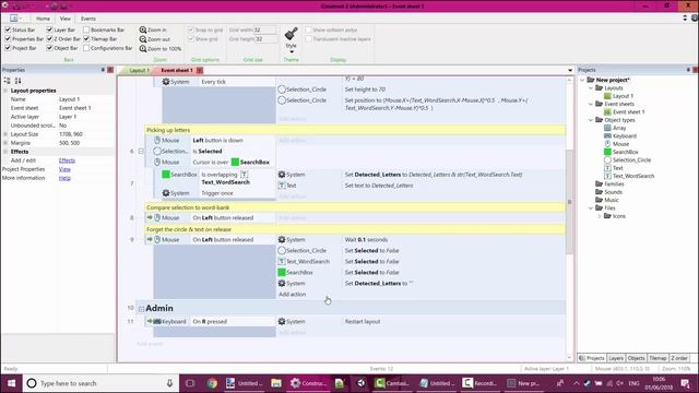 Word-Search Construct 2 making process смотреть онлайн