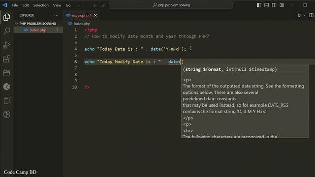 How to Day Month Year - PHP Date Function Tutorial || #code_camp_bd #php #php_problem_solve #2023 смотреть онлайн