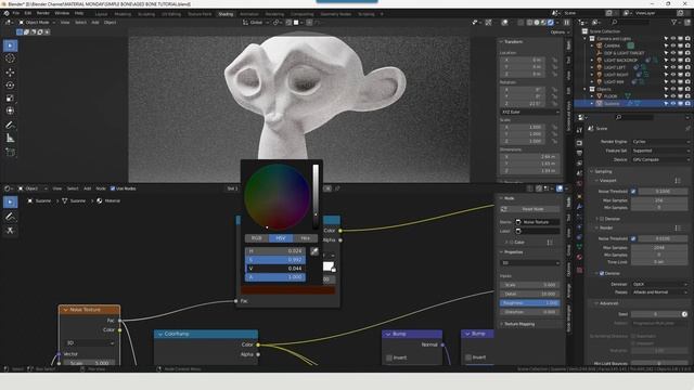 CREATE A PROCEDURAL AGED BONE MATERIAL IN BLENDER смотреть онлайн