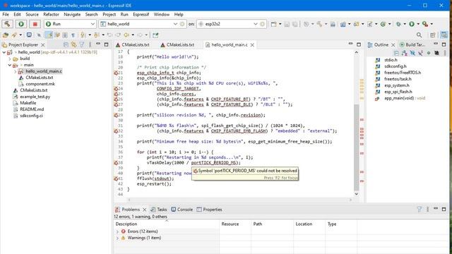 Getting started with ESP-IDF programming using espressif IDE смотреть онлайн