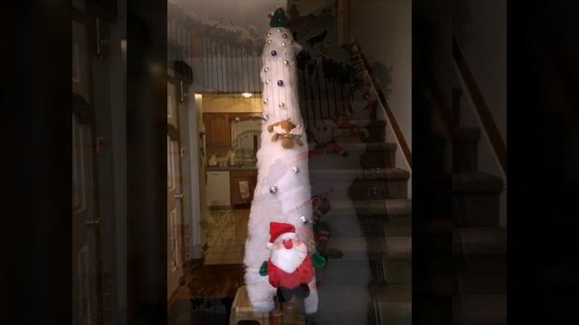 Stylish Christmas Snowman Sliding Staircase Banister || Stairs Grill Decor смотреть онлайн