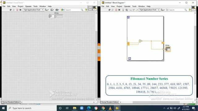 Fibonacci Number series implemented in LabVIEW || LabVIEW basic projects смотреть онлайн