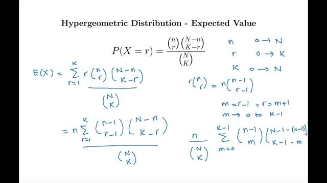 Hypergeometric Distribution - Expected Value смотреть онлайн
