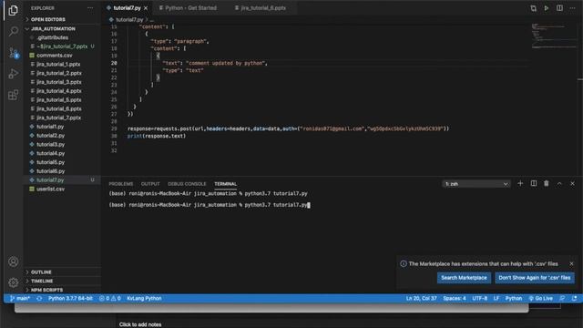Jira Automation Using Python|Add Comments To Jira Issue From Rest Api Using Python|Tutorial:7 смотреть онлайн