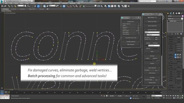 Introducing Spline Cleaner 3dsmax plugin смотреть онлайн