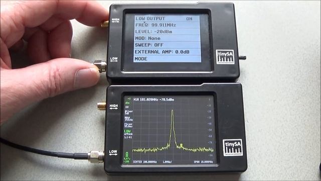 tinySA frequency slider demo смотреть онлайн