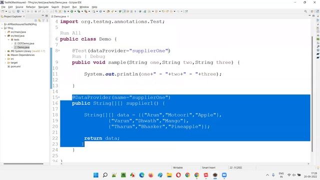 Multiple DataProvider methods (TestNG - Part 32) смотреть онлайн