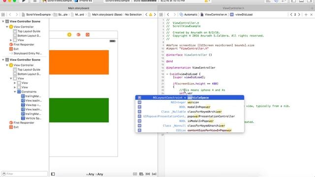 work with constraints in stroryboard, ios, objective C смотреть онлайн