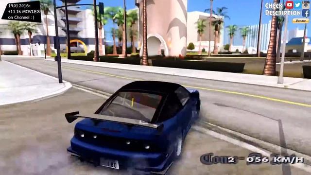 GTA San Andreas - Nissan 180SX Uras GT EnRoMovies _REVIEW смотреть онлайн