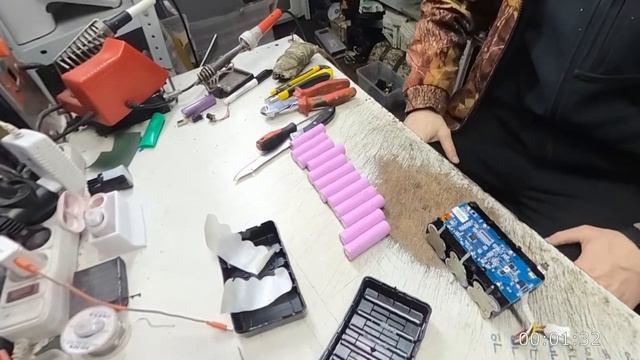 Ремонт с увеличением ёмкости аккумулятора DJ96-00193E от робота пылесоса Samsung Navibot VC-R серии смотреть онлайн