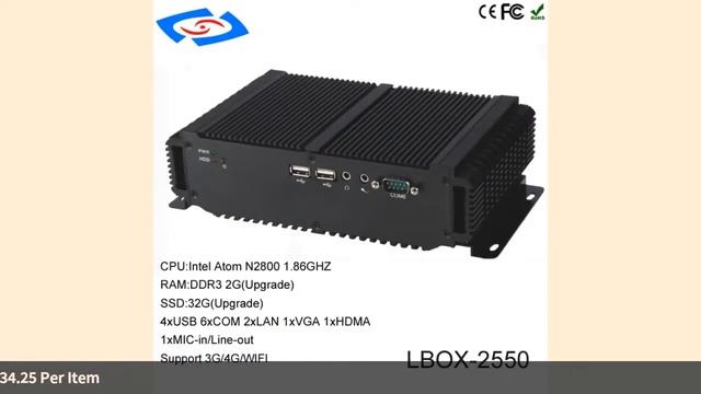 Newest Onboard Intel Atom D2550 Cpu Industrial Pc With Xpwin7win8win10 смотреть онлайн