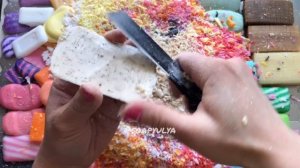 ASMR cutting 50 cubes, satisfying video/ АСМР режу 50 мыльных кубиков