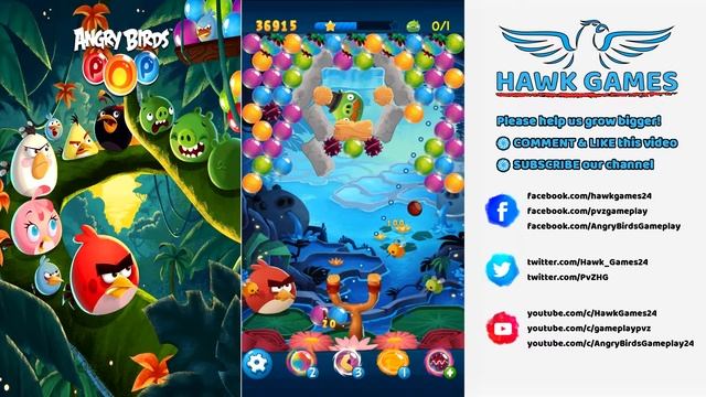 Angry Birds Stella POP Bubble Shooter Level 112- Walkthrough, No Boosters смотреть онлайн