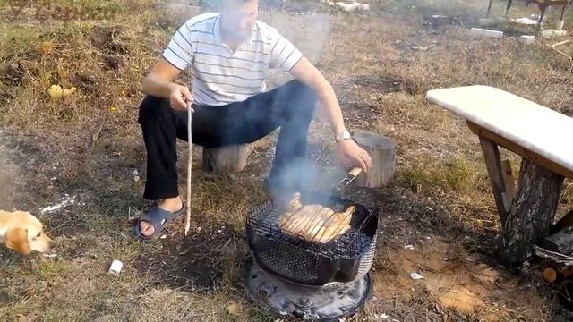 Мангал поворотный из стиральной машинки. смотреть онлайн