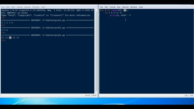 for. Параметры ф-ции range() | Python для начинающих | Профессор код смотреть онлайн