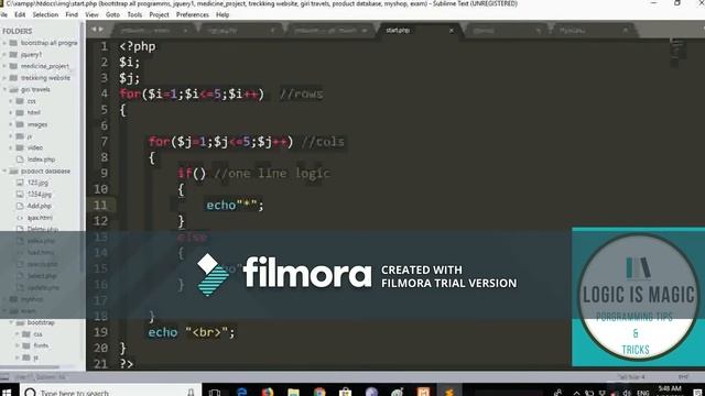 How can we print start pattern in php смотреть онлайн