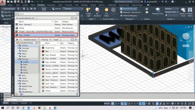 #19-AutoCAD Tutorial Material Library Explained in Hindi смотреть онлайн