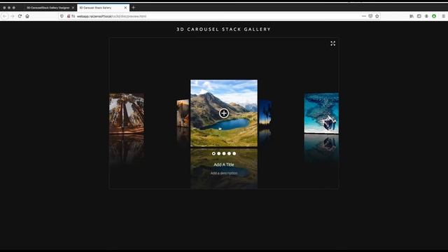 3D Carousel Stack Designer by Raizensoft | Beautiful 3D Javascript photo application смотреть онлайн