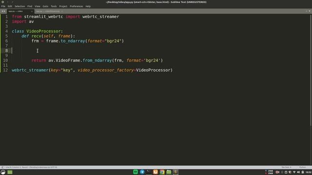 Video streaming webcam python | live webcam | webapp | streamlit | webrtc | face detection смотреть онлайн